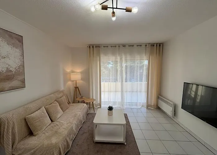 Appartement T2 Lumineux 4 Pers, Pisc,plag 2min, Park Priv,wifi *