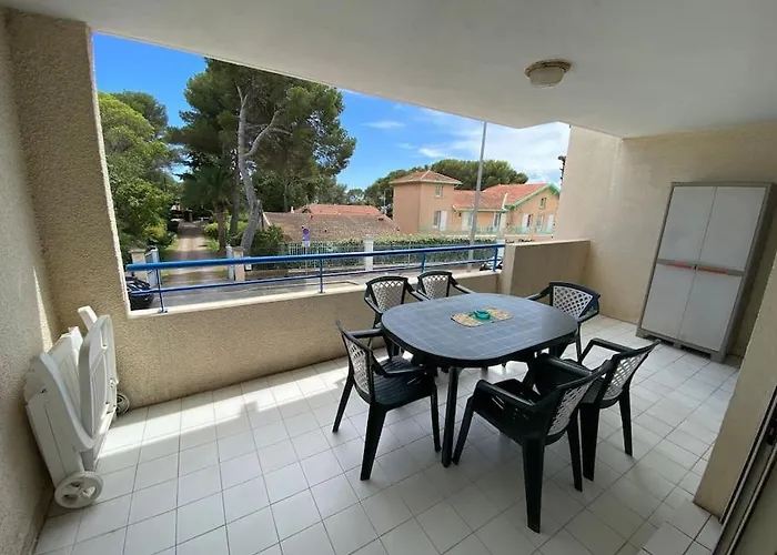 T2 Lumineux 4 Pers, Pisc,plag 2min, Park Priv,wifi Apartamento